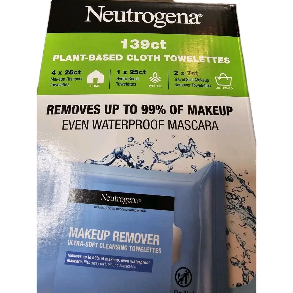 Neutrogena Makeup Remover And Hydro Boost Ultra-Soft Cleaning Towelettes, 139 CT